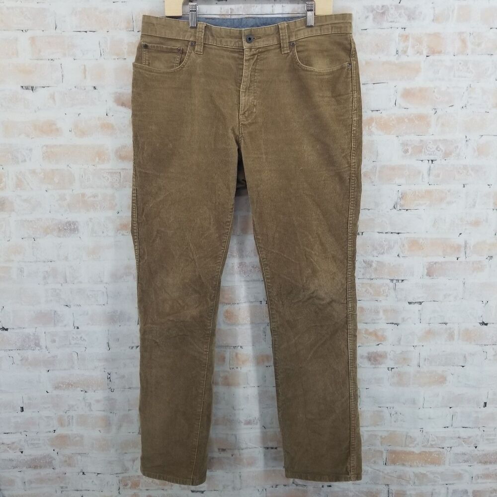 L.L. Bean‎ 502837 Corduroy Pants Brown 5-Pocket Standard Fit Men's 35 x 32